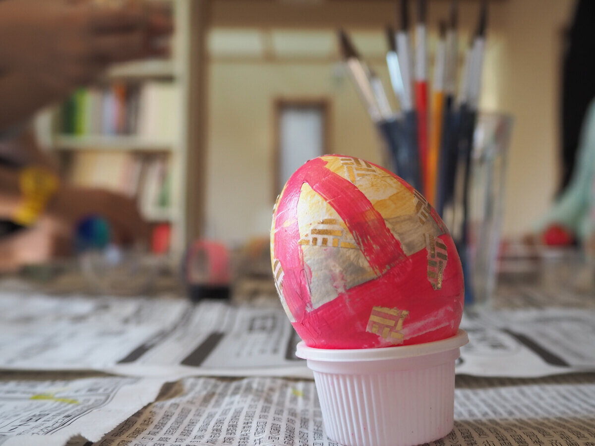 A beautiful Faberge-inspired egg painted by one of our students